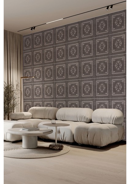 Antik Rose Kare Motifli Tekstil Duvar Kağıdı fiyatları