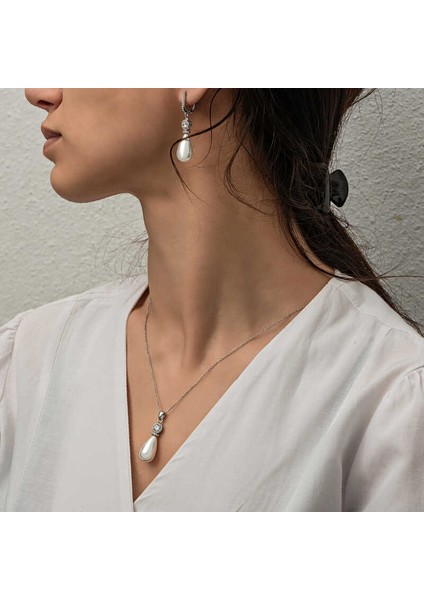Gümüş Damla Inci Kadın Set modelleri