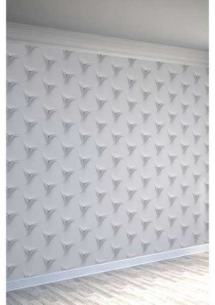 Beyaz Organik Kavis Desenli Tekstil Duvar Kağıdı fiyatları