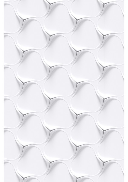 Beyaz Organik Kavis Desenli Tekstil Duvar Kağıdı modelleri