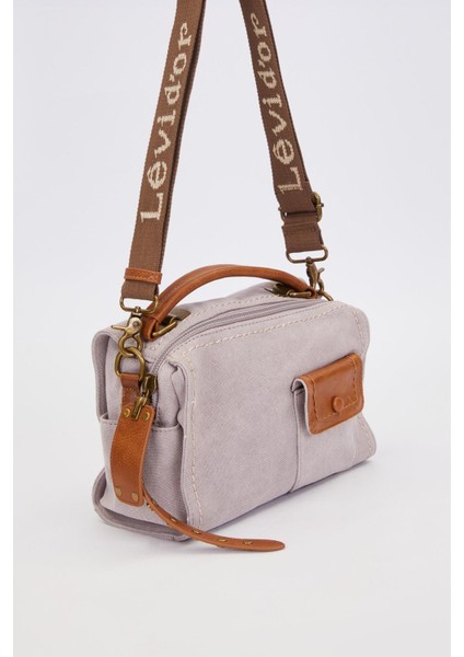 Gri Çift Askı Kullanımlı El Çantası