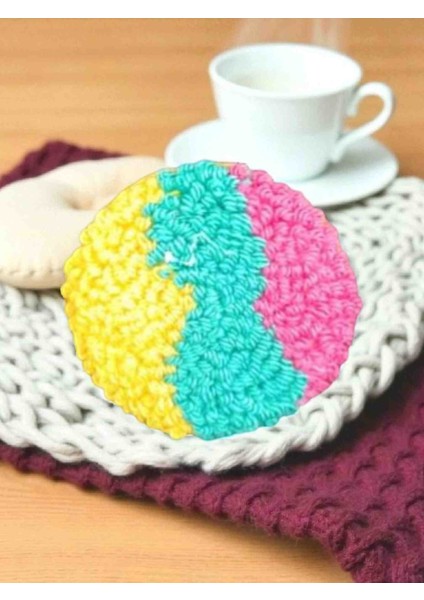 Renkli El Örgüsü Yuvarlak Broş – El Emeği Kadın modelleri