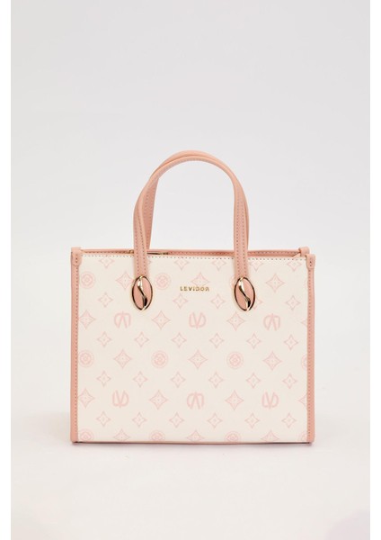 Pembe Lvd Baskılı El Çantası