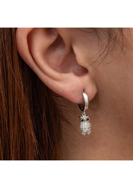 Gümüş Sallantılı Baykuş Kadın Küpe indirimleri