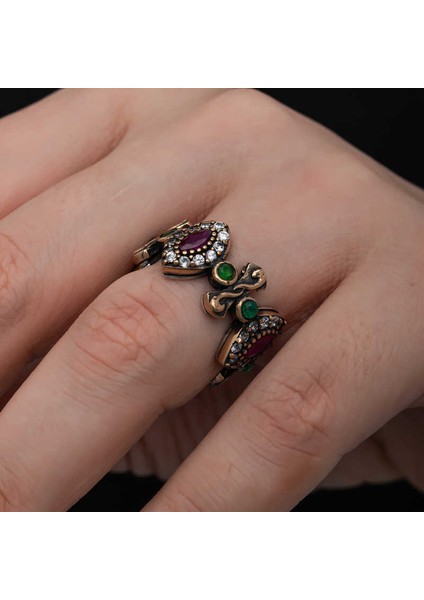 Gümüş Ayarlanabilen Otantik Mekik Kadın Yüzük indirimleri