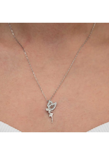 Gümüş Peri Kızı Kadın Kolye fırsatları