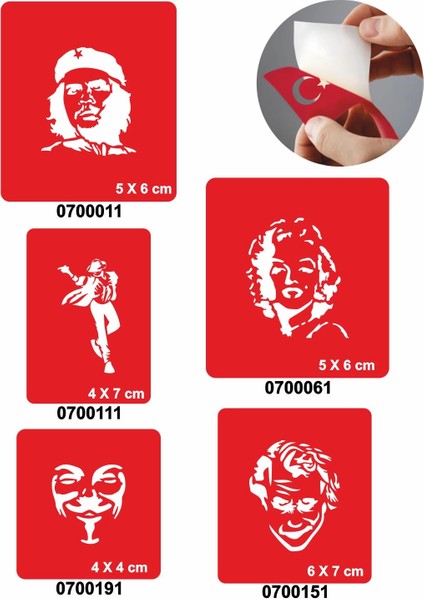 Popüler Simalar 5'li Set Geçici Dövme Kına Şablonu