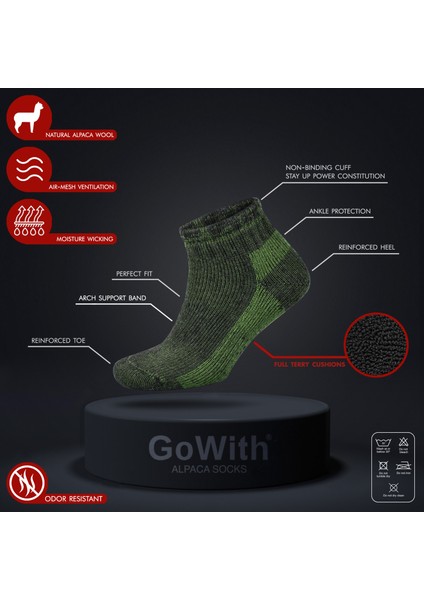 Alpaka Yünlü Tam Havlulu Kalın Termal Bilek Boy Çorap 6007 fırsatları