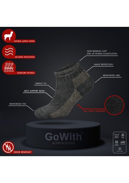 Alpaka Yünlü Tam Havlulu Kalın Termal Bilek Boy Çorap 6007 fırsatları