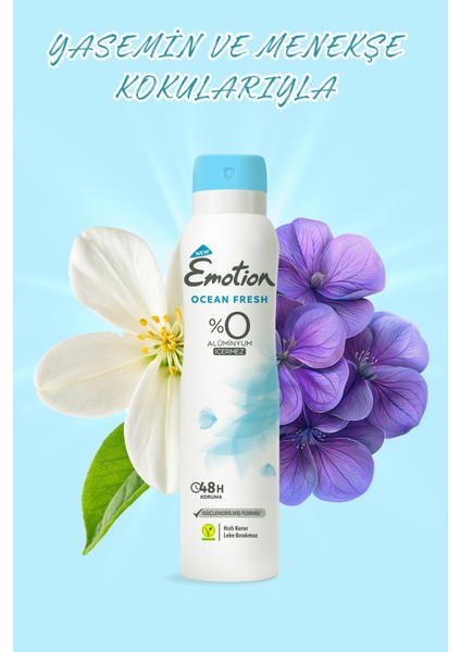 Ocean Fresh Kadın Vegan Deodorant 6X200 ml Hızlı Kurur, Leke Bırakmaz fiyatları