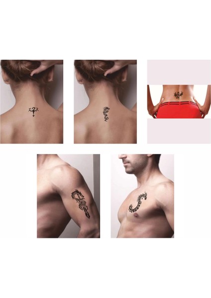 Dragonlar 5'li Set Geçici Dövme Kına Şablonu fiyatları