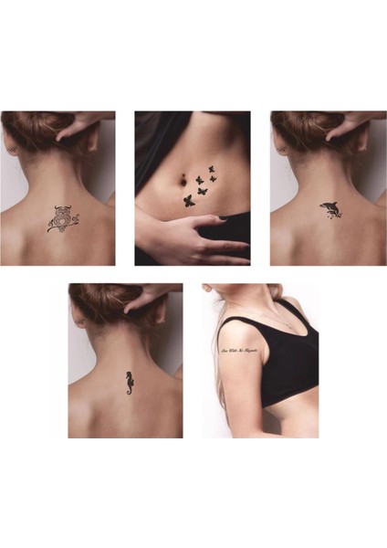 Dalda Baykuş 5'li Set Geçici Dövme Kına Şablonu fiyatları