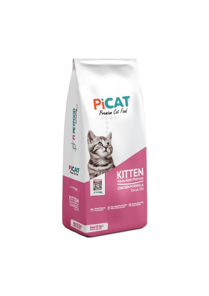 Pi Cat Tavuk Kıtten 15 kg