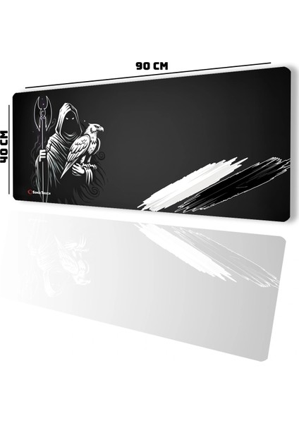 Sonictouch Kartalın Efendisi Siyah Beyaz Dikişsiz Pürüzsüz Sıvı Geçirmez Xxl Gamer Klavye Mousepad 40X90CM fiyatları
