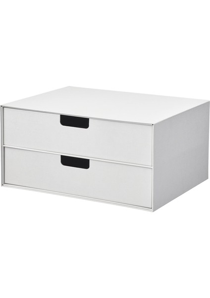 Çekmeceli Kutu, Beyaz, 32X25 Cm, 2 Çekmeceli