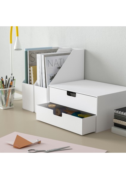 Çekmeceli Kutu, Beyaz, 32X25 Cm, 2 Çekmeceli modelleri