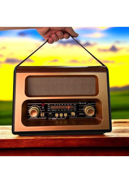 Vintage Büyük Boy Bluetoothlu Nostaljik Radyo & Kumandalı Ahşap Güneş Enerjili Radyo - Fm Radyo & Bluetooth Hoparlör - Lüks Ev Dekor indirimleri