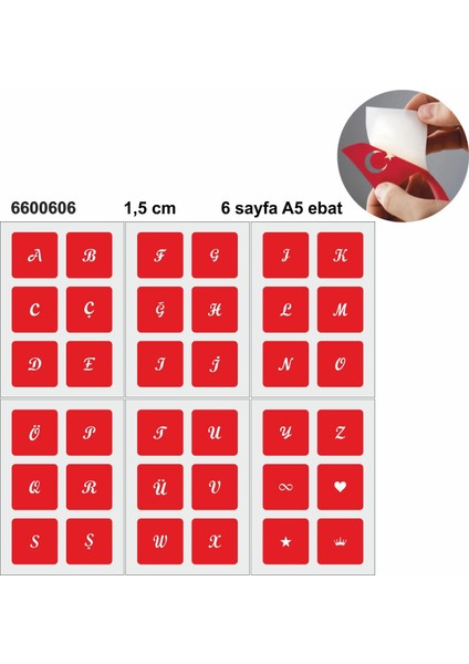 Küçük Boy El Yazısı Harf Şablonu 6 Sayfa