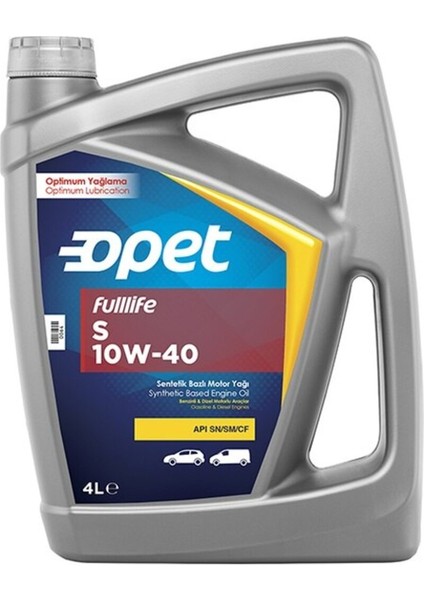 Fulllife S 10W-40 Motor Yağı 4l
