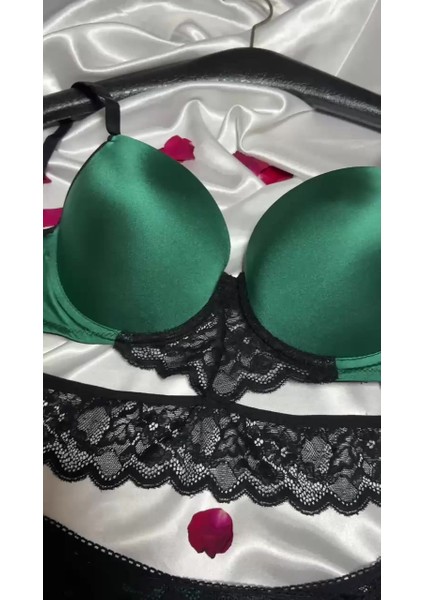 Kadın Şık Dantel Saten Detaylı Iç Giyim Takımı – 2 Parça fırsatları