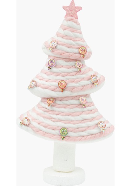 Happy Sugar Pembe , Beyaz Şeker Ağaç Dekor 23X11X42CM