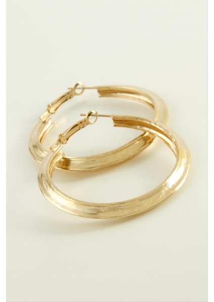 Zengezur Oval Halka Küpe 4 Cm-Sarı fiyatları