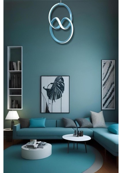 Evia Mavi Tek Renk Modern Sarkıt LED Avize fiyatları