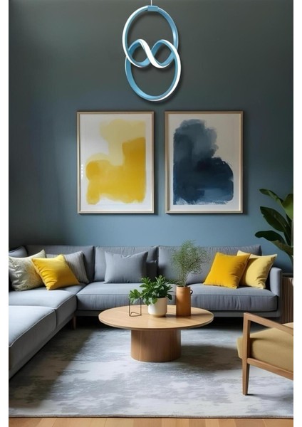 Evia Mavi Tek Renk Modern Sarkıt LED Avize fırsatları