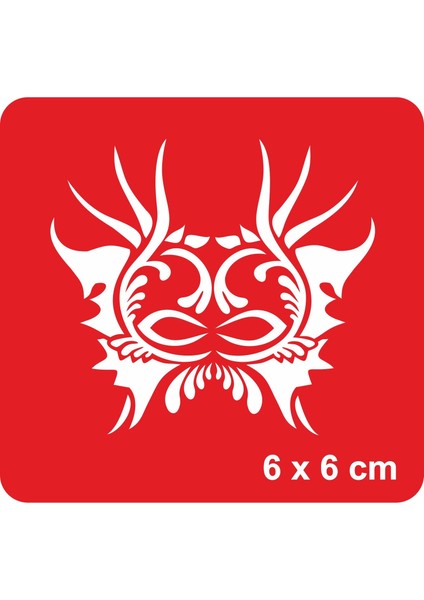 Maskeli Balo Tattoo Geçici Dövme Şablonları Kına Kalıpları