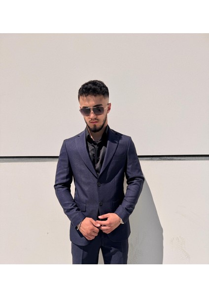 Slim Fit Yarım Astarlı Takım Elbise modelleri