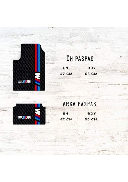 Bmw M Sport Desenli Araba Paspası – 4’lü Set fırsatları