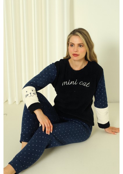 Fwn 3012 Peluş Welsoft Polar Kışlık Yumoş Kadın Pijama Takımı