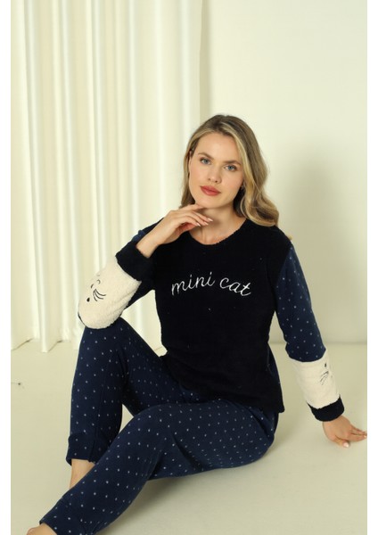 Fwn 3012 Peluş Welsoft Polar Kışlık Yumoş Kadın Pijama Takımı fırsatları