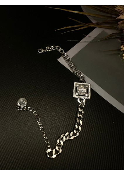 Paslanmaz Çelik Baget Taşlı Bileklik