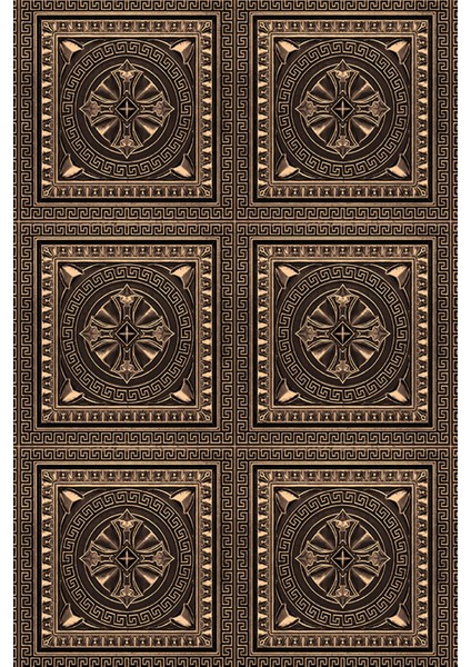 Antik Bronz Kare Motifli Tekstil Duvar Kağıdı modelleri