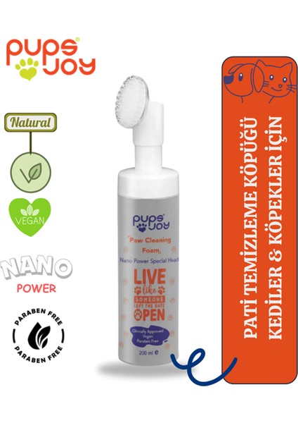 Nano Gümüş Özel Başlıklı Pati Temizleme Köpüğü