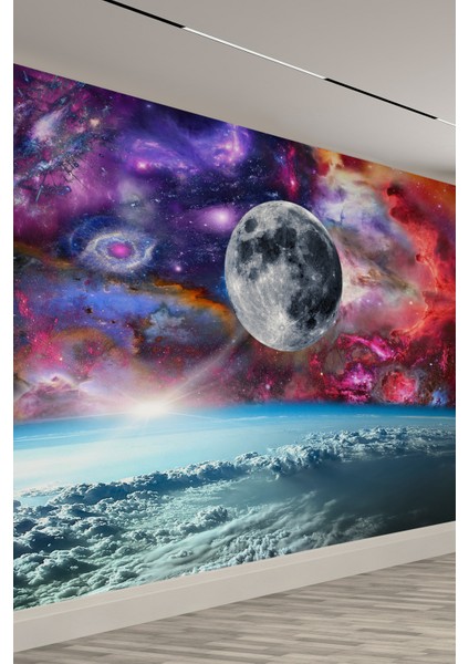 Uzay ve Galaksi Manzaralı Tekstil Duvar Kağıdı fiyatları