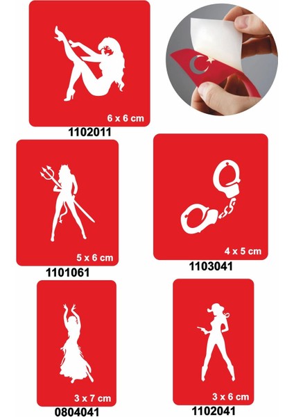 Kızlar Partisi 5'li Set Geçici Dövme Kına Şablonu