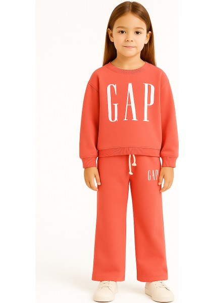 Kız Çocuk Sweatshirt ve Eşofman Altı Takım – Pembe Renk – Rahat Kesim – 100% Pamuk – Günlük Kullanım Için