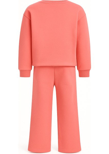 Kız Çocuk Sweatshirt ve Eşofman Altı Takım – Pembe Renk – Rahat Kesim – 100% Pamuk – Günlük Kullanım Için indirimleri