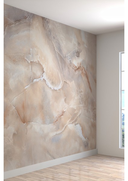 Gri Bej Soft Oniks Görünümlü Tekstil Duvar Kağıdı fiyatları