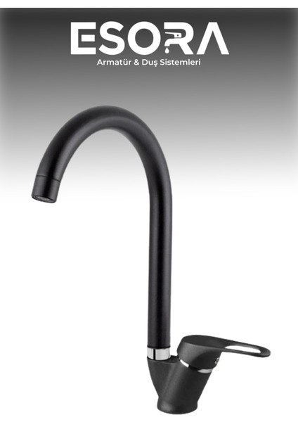 Siyah Robot Tepe Yağmurlama Banyo-Mutfak-Lavobo Musluğu Çeşmesi 4'lü Set modelleri