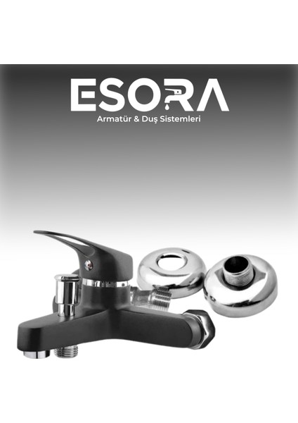 Siyah Robot Tepe Yağmurlama Banyo-Mutfak-Lavobo Musluğu Çeşmesi 4'lü Set indirimleri