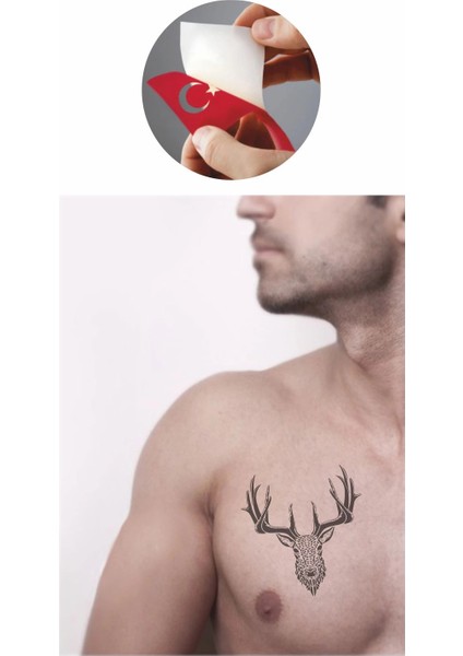 Yaban Hayat Geyik Tattoo Geçici Dövme Şablonları Kına Kalıpları fiyatları