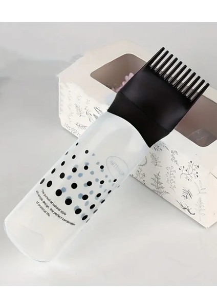 Taraklı Saç Boyama Şişesi Bakım Yağı Uygulama Aplikatörü Doldurulabilir Boş Şişe