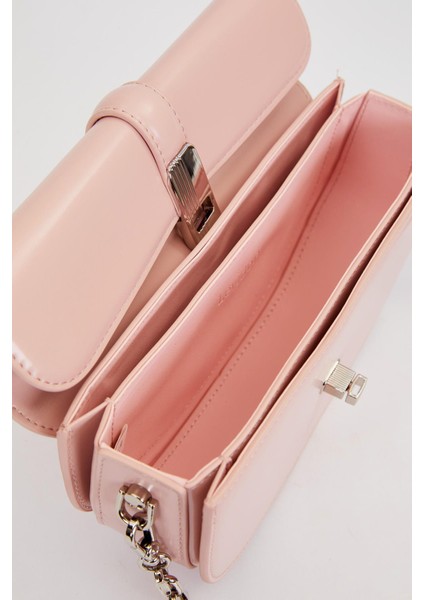 Pembe Metal Detaylı Omuz Çantası modelleri