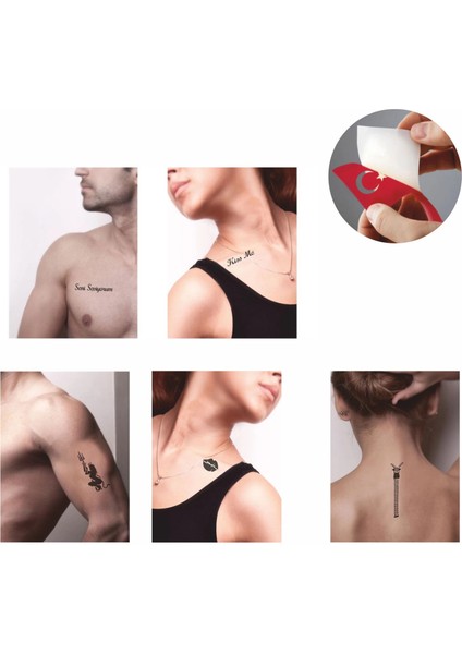 Seni Seviyorum 5'li Set Geçici Dövme Kına Şablonu fiyatları