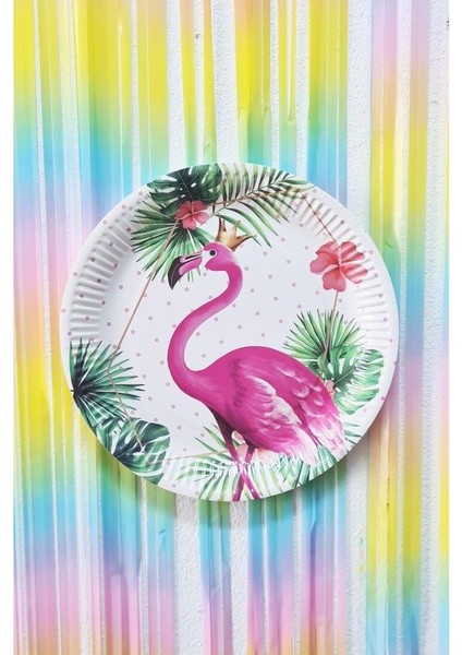 Flamingo Temalı Doğum Günü Tabak - 8’li Plastik Parti Tabak Seti fiyatları