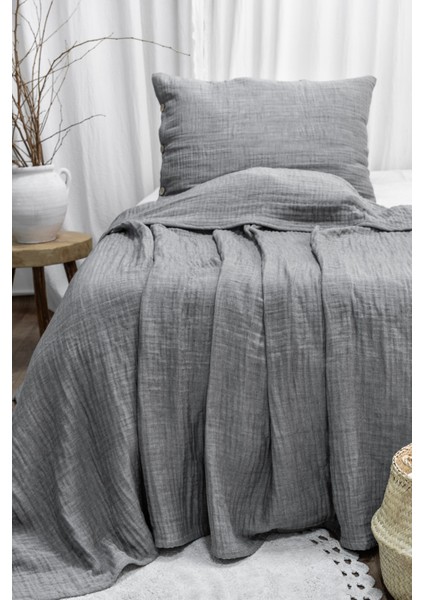 Modern Tek Kişilik %100 Pamuk 3 Katlı Müslin Yatak Örtüsü Yastıksızdır fiyatları