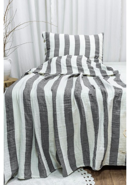 Modern Tek Kişilik %100 Pamuk 3 Katlı Müslin Yatak Örtüsü Yastıksızdır fiyatları